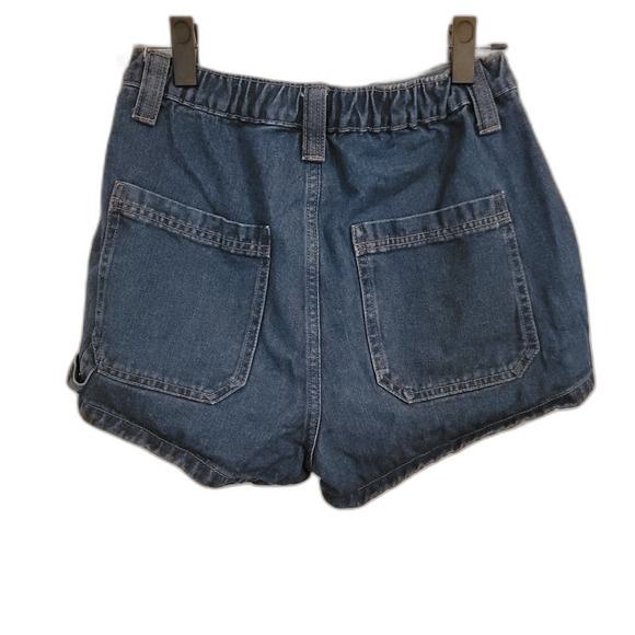 Wild Fable Utility Denim Jean Medium Wash Shorts Size 6 - Picture 3 of 4